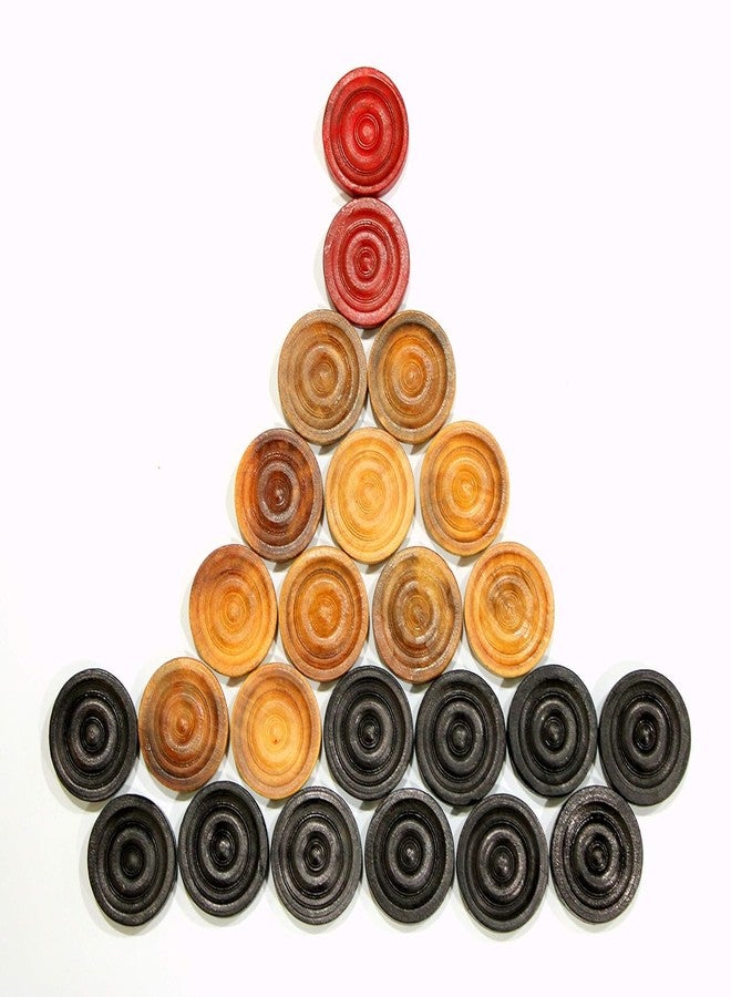 LUCKYMORDEN Wooden Carrom Coins Set | Carrom Board Game Pieces for Kids and Adults - Image 2
